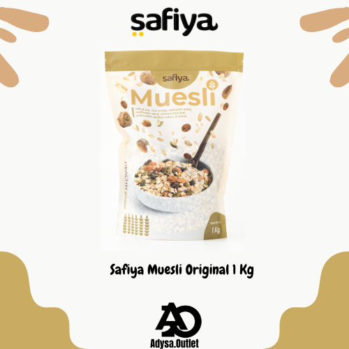 

Safiya Muesli Original || Kemasan Pouch 1 Kg Sereal Sarapan Diet berkualitas dan sehat Oat Premium