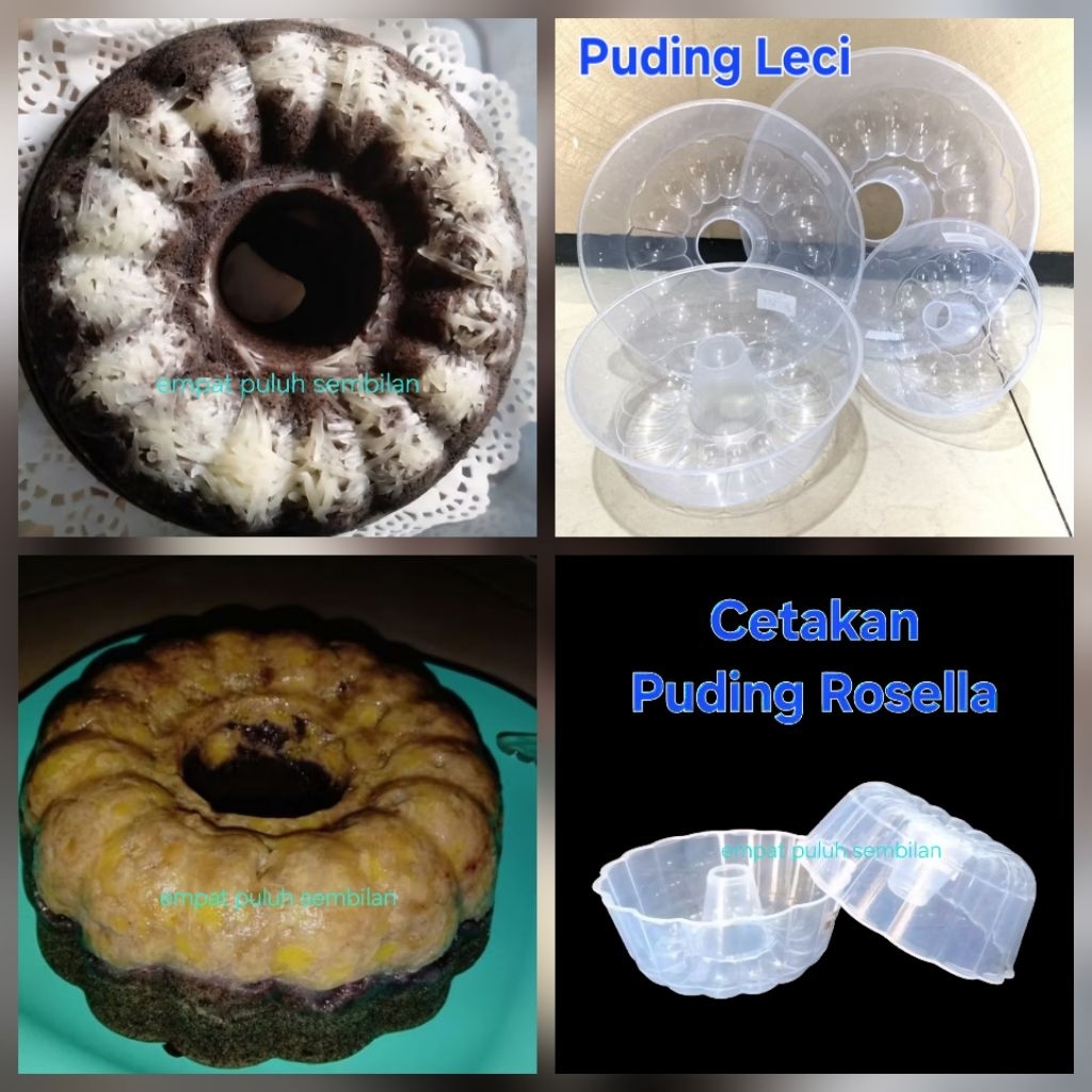 1pcs Cetakan puding leci putu ayu rosella GROSIR - cetakan kue bolu caramel ketan hitam