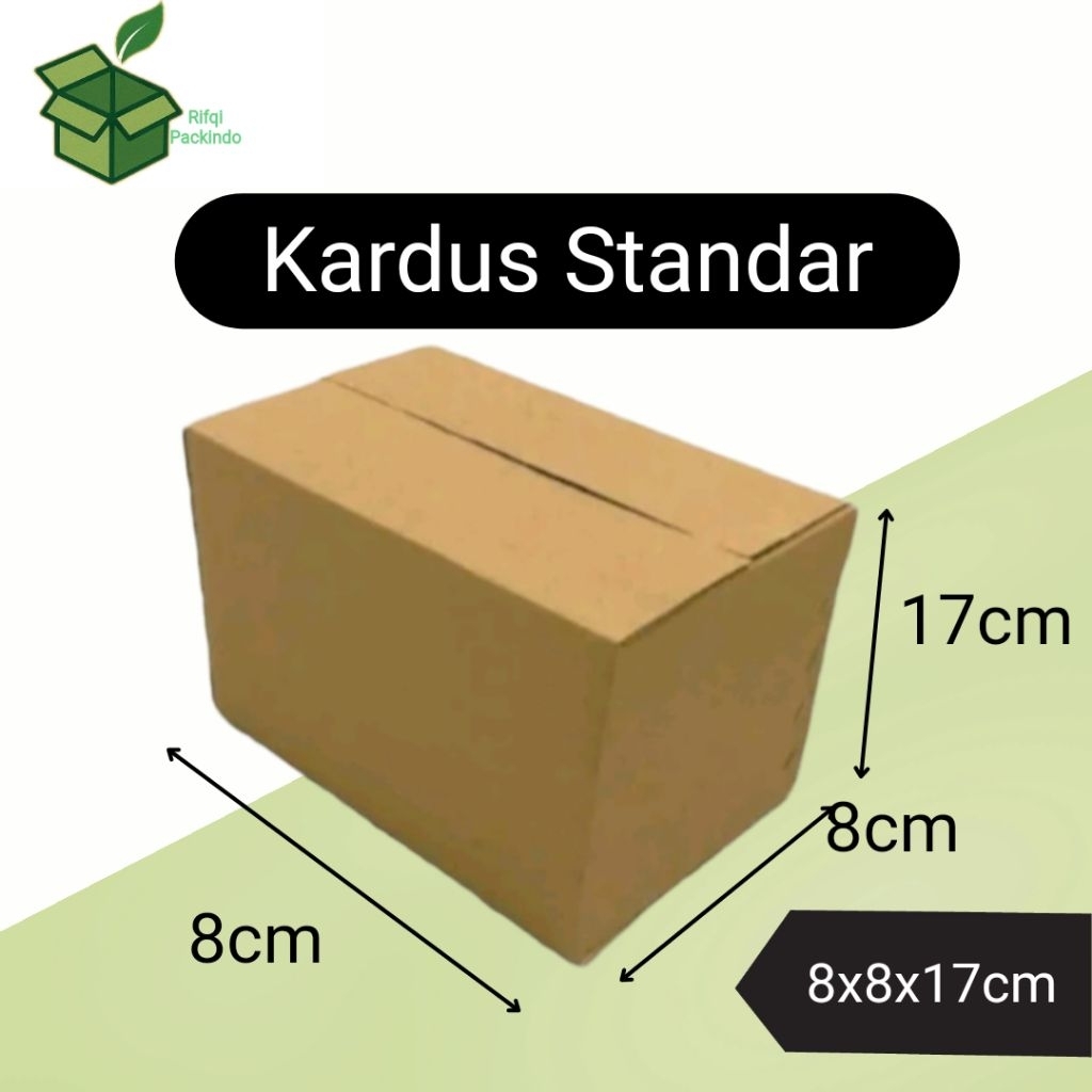 

Kardus Standar Polos Ukuran 8x8x17cm / Dus Standar / Box Standar / Kotak Standar / Karton