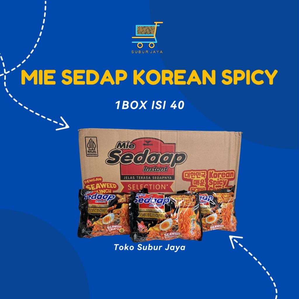 

MIE SEDAP GORENG KOREAN SPICY MIE INSTANT 1 DUS ISI 40 PCS