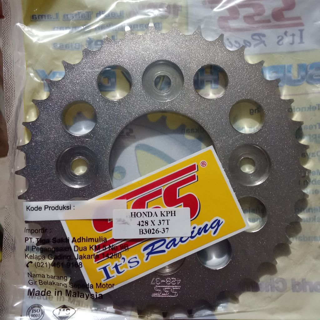 Gir Belakang SSS 428 x 37T - Honda KPH, GL Max, GL Pro - 100% Original Racing