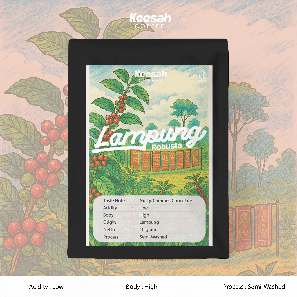 

Keesah Drip Bag Coffee - Robusta Lampung Single Origin