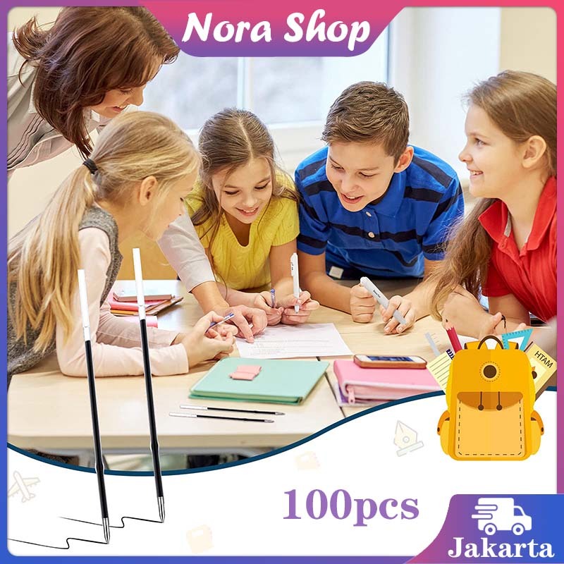 

100Pcs Isi Pen Gel / Isi pulpen cair refill / 0.5mm Pulpen Ge Cair