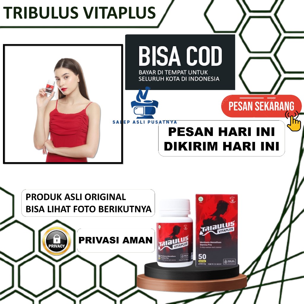 Kapsul Tribulus Vitaplus Obat Vitalitas Pria Dewasa Perkasa Herbal Aman