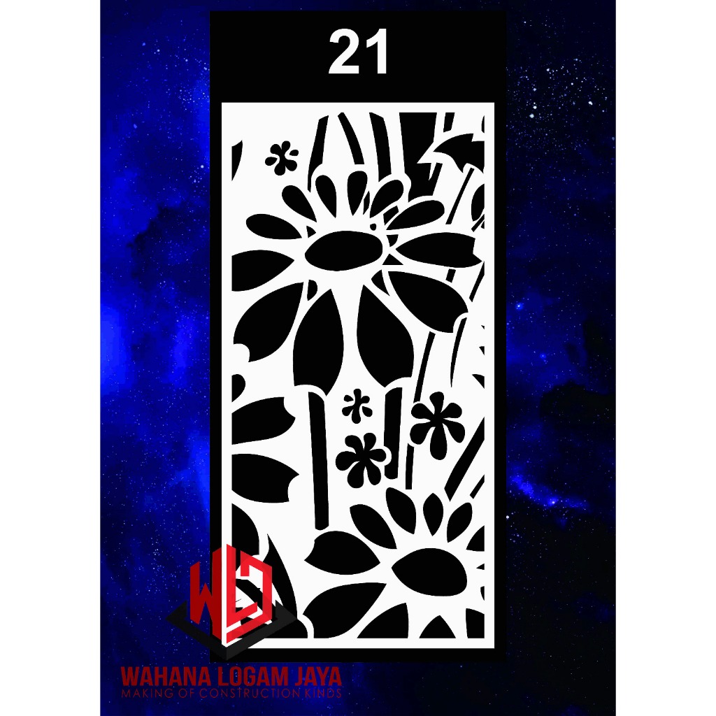 KRAWANGAN PVC BOARD LASER CUTTING / ORNAMEN PVC FOAM BOARD TEBAL 5MM / PARTISI MOTIF POHON KELAPA