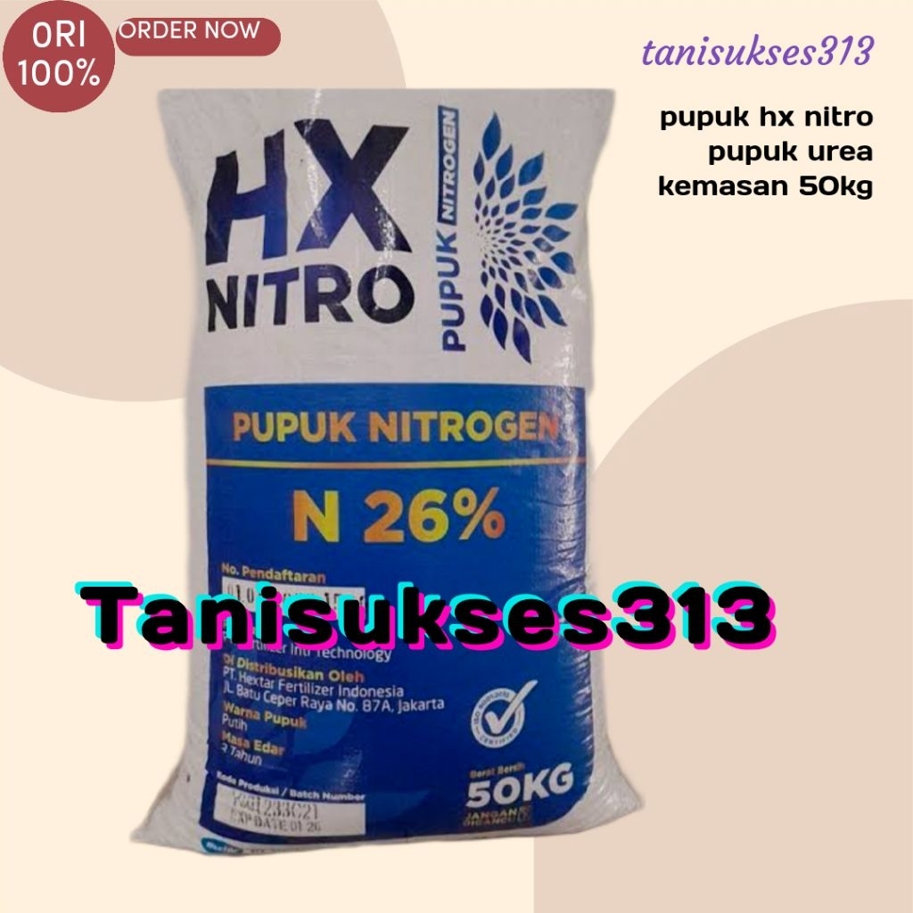 Pupuk urea bermutu hx nitrogen HX NITRO kemasan 50kg pupuk dgw fertilizer