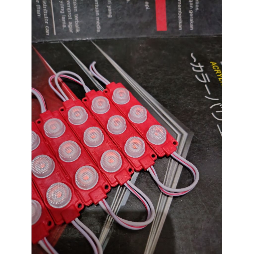 [1 PCS] LAMPU LED MODUL 3 MATA 12 VOLT LAMPU LED MODULE 3 TITIK MOTOR LAMPU LED TAMBAHAN MOTOR VARIA