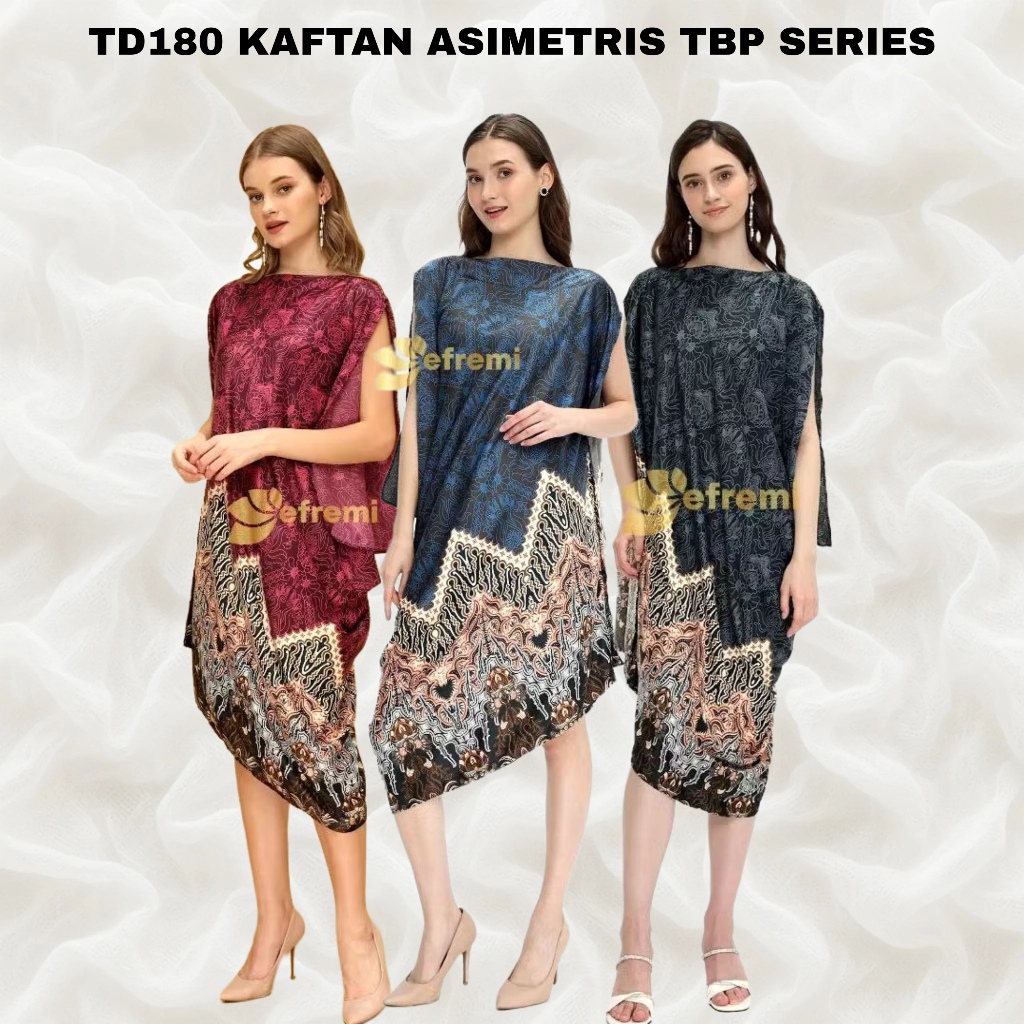 KAFTAN BATIK SATIN SILKY PREMIUM TRENDY /KAFTAN LEBARAN /DRESS PESTA KAFTAN ASIMETRIS/BAJU WANITA PA