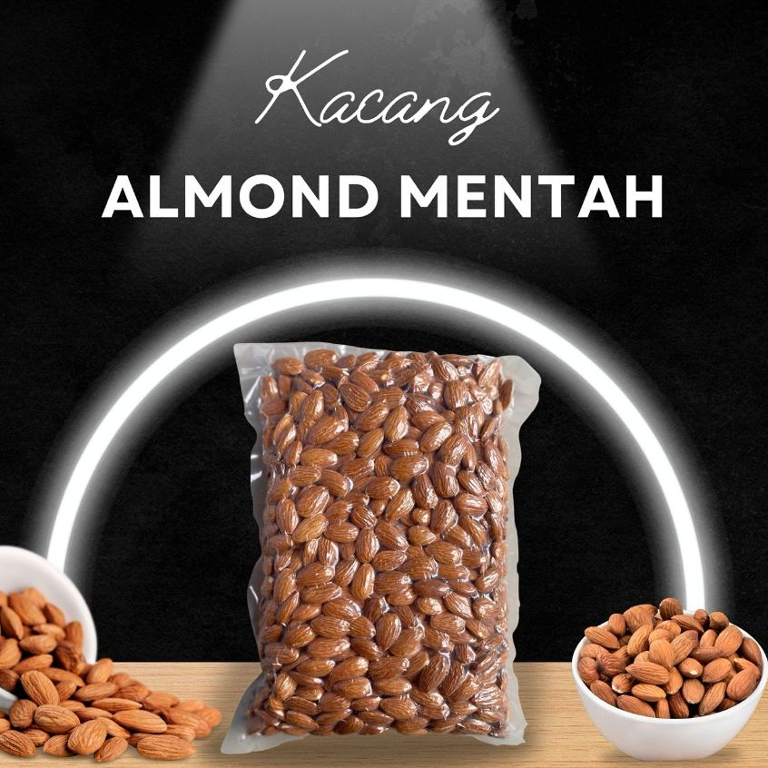 

Kacang Almond Mentah Natural Supreme 27/30 Biji Besar