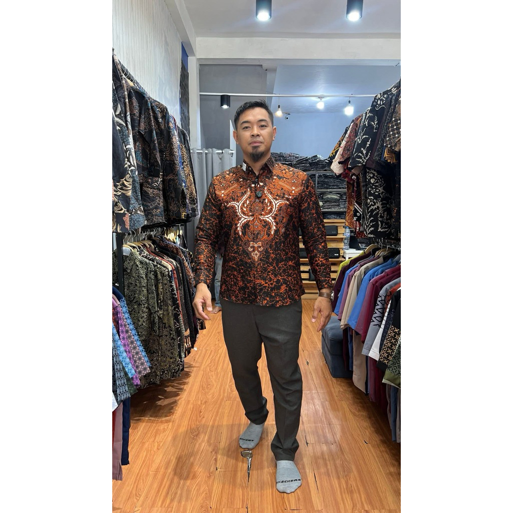 BATIK PREMIUM BAHAN DOBBY SLIMFIT