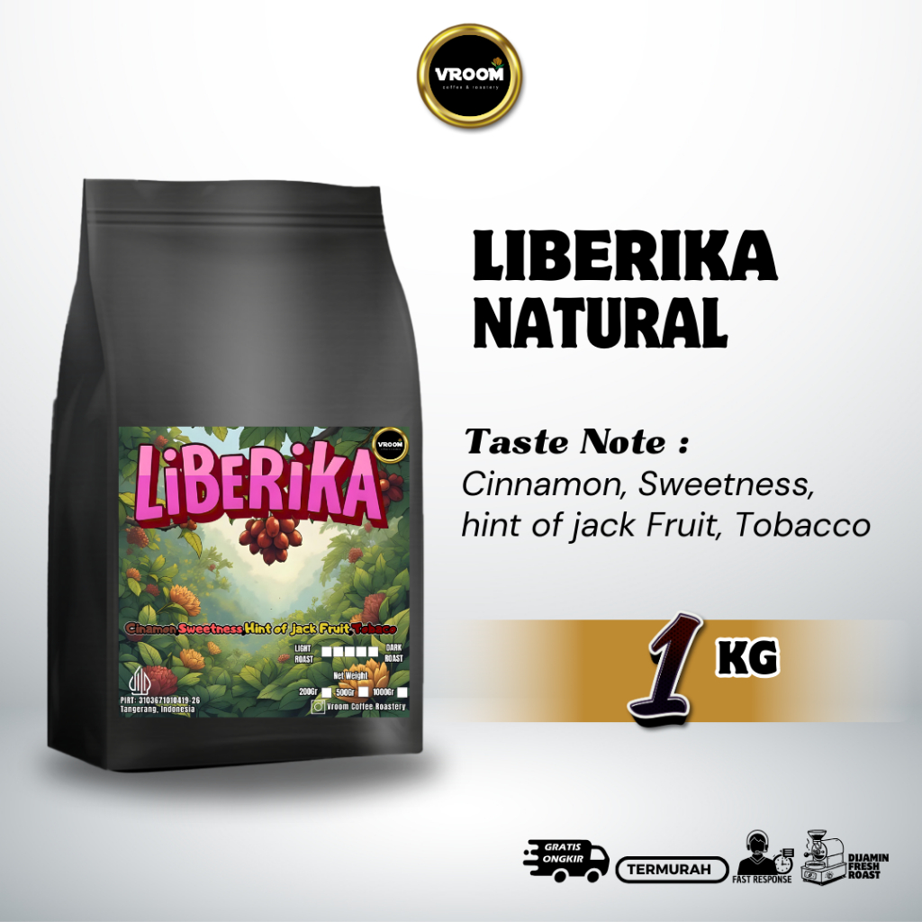 

Kopi Liberika Natural Bijii Kopi Matang Kopi Bubuk 1KG