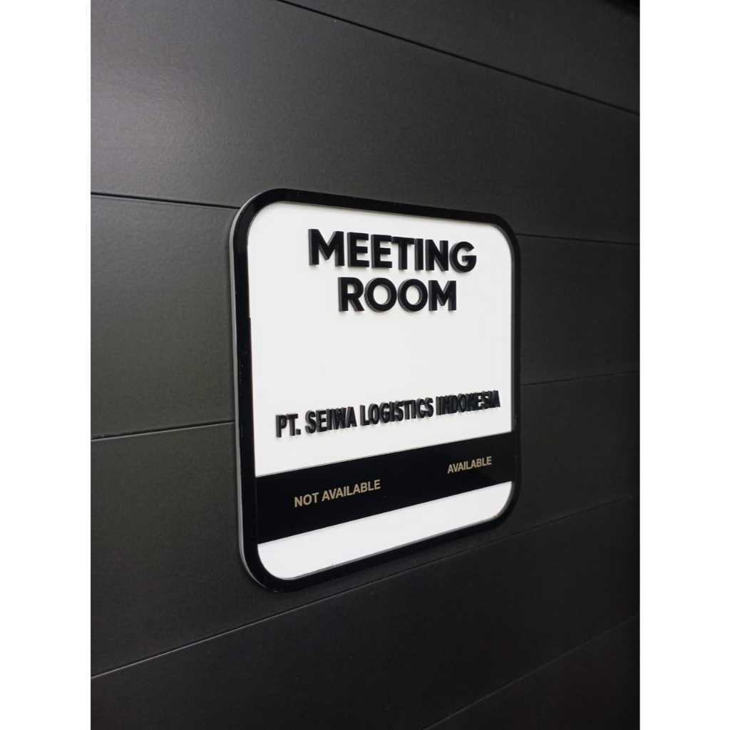 

Signboard akrilik MEETING ROOM \ sign ruangan meeting bisa di slide