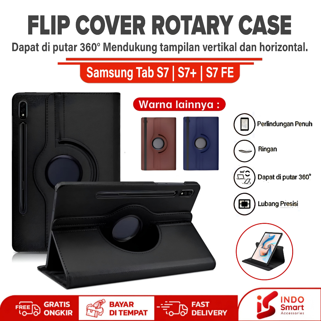 Samsung Galaxy Tab S7 | Case Samsung Tab S7 | Tab S7FE | Tab S7+ | Casing Flip Cover Casing Rotary L