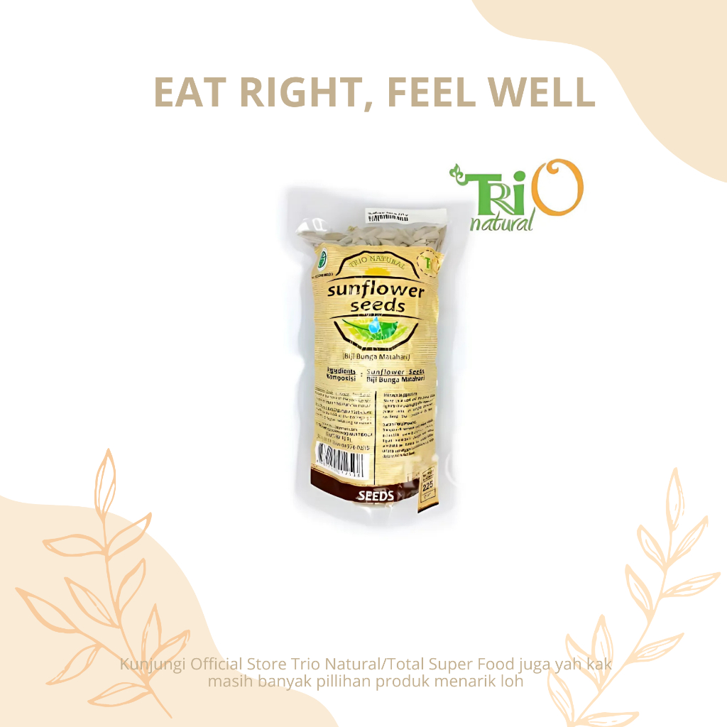 

TRIO NATURAL Raw Sunflower Seeds / Biji Bunga Matahari Kupas Tawar Mentah