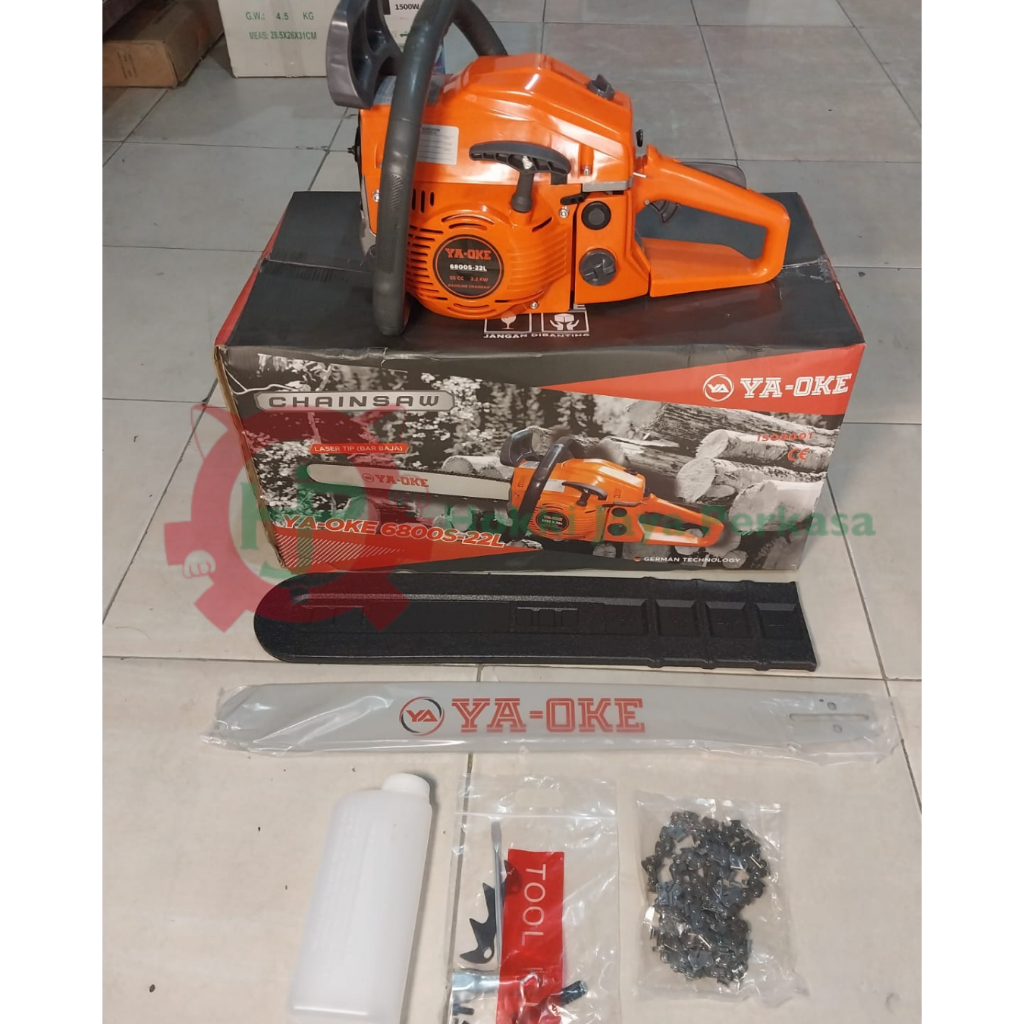 YA-OKE Chainsaw 6800S-22L / Mesin Gergaji Kayu Ya-Oke 6800s 22 Inch