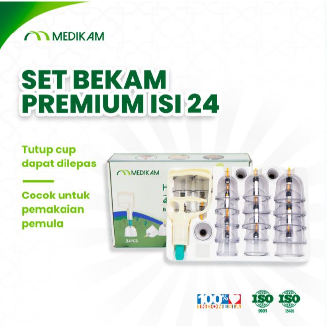 *Ready Stock* Bekam Set (Isi 24 Kop)(Pamp Bekam) Hijamah Alat Kop Angin Kop Bekam -