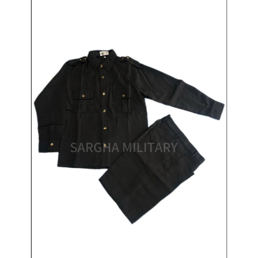 Baju Safari Hitam BAJU SAFARI SATPAM