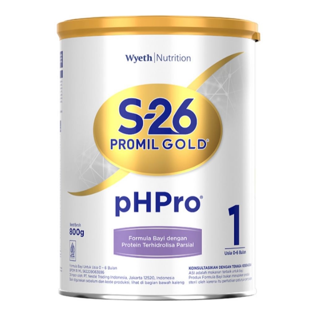 

S-26 Promil Gold pHPro 1 Susu Formula Bayi 0 - 6 Bulan 800g