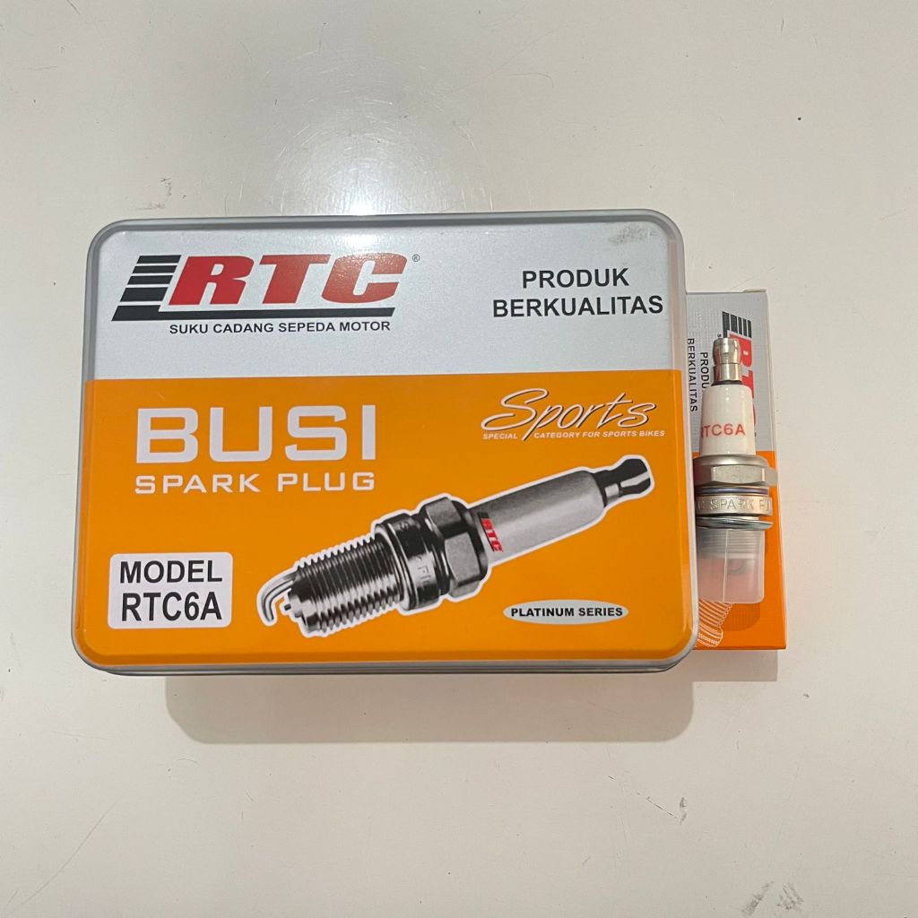 Busi RTC6A PENDEK Racing Mesin Potong Rumput Chainsaw Sinso Semprot Hama Motor Mini GP Trail ATV 2 T
