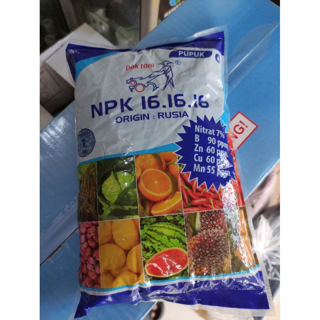 NPK 16-16-16 Pak Tani 1kg RUSIA (pupuk npk pak tani)