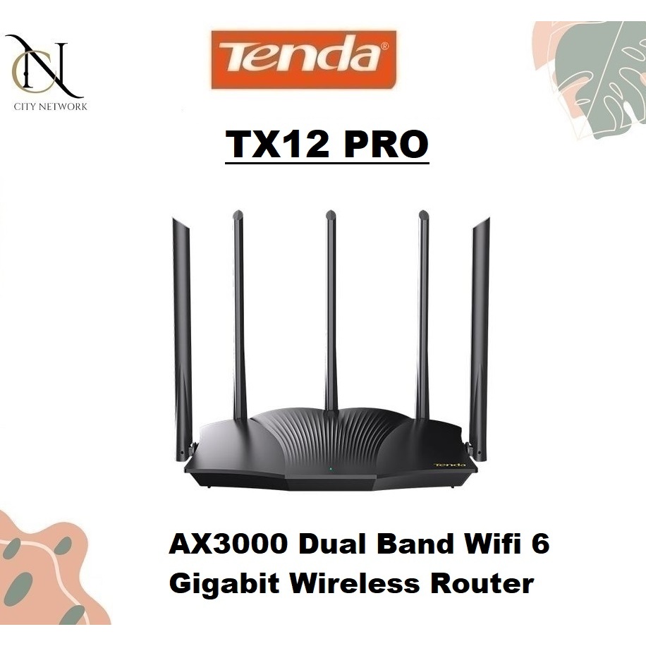 Tenda TX12 Pro AX3000 Dual Band Gigabit Wi-Fi 6 Router
