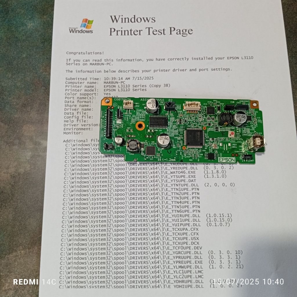 Mainboard epson l3110 Second