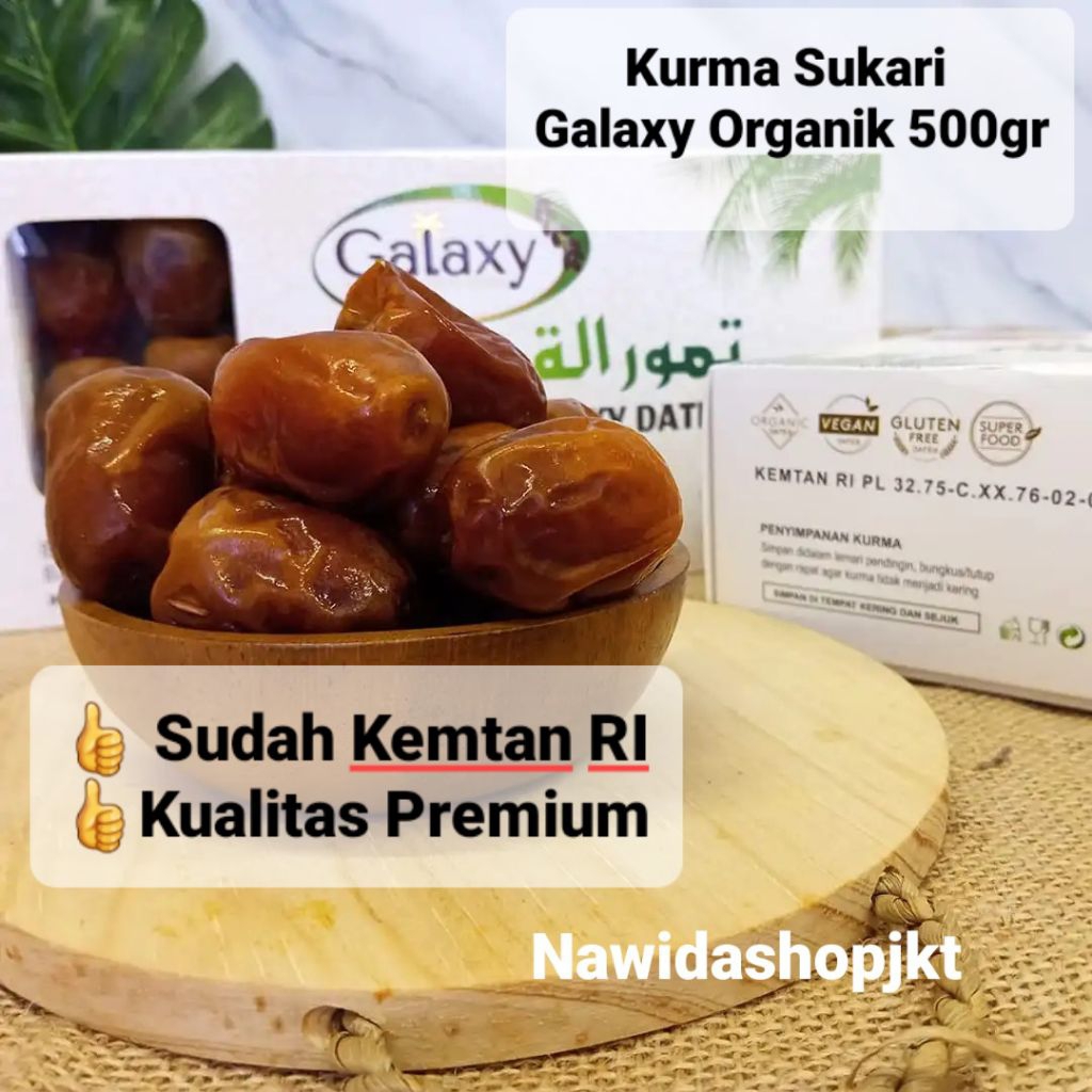 

Kurma Sukari Premium 1 kg Galaxy Organik Kemtan RI
