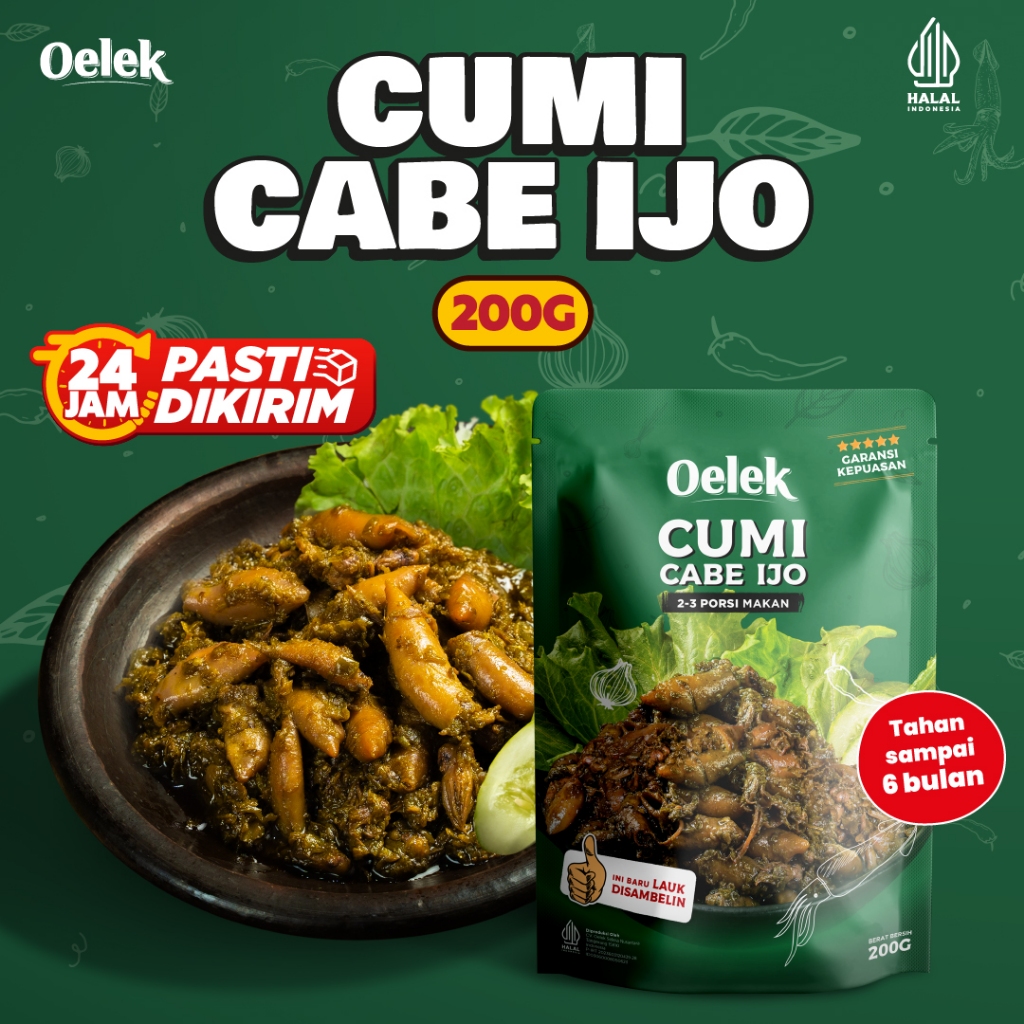 

Oelek Cumi Cabe Ijo Oelek/ Lauk Cumi Cabai ijo / Lauk Siap Saji