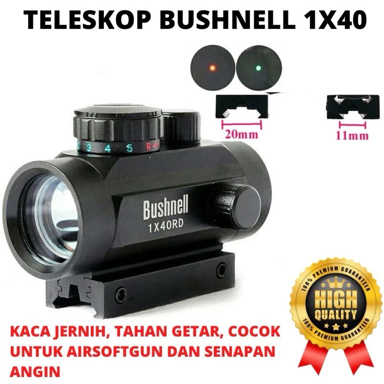 Teleskop Bushnell1x40 Laser Red Dot Green dot hologram metal RD Red dot 1X40 REDOT 1X40 RD Laser Mer