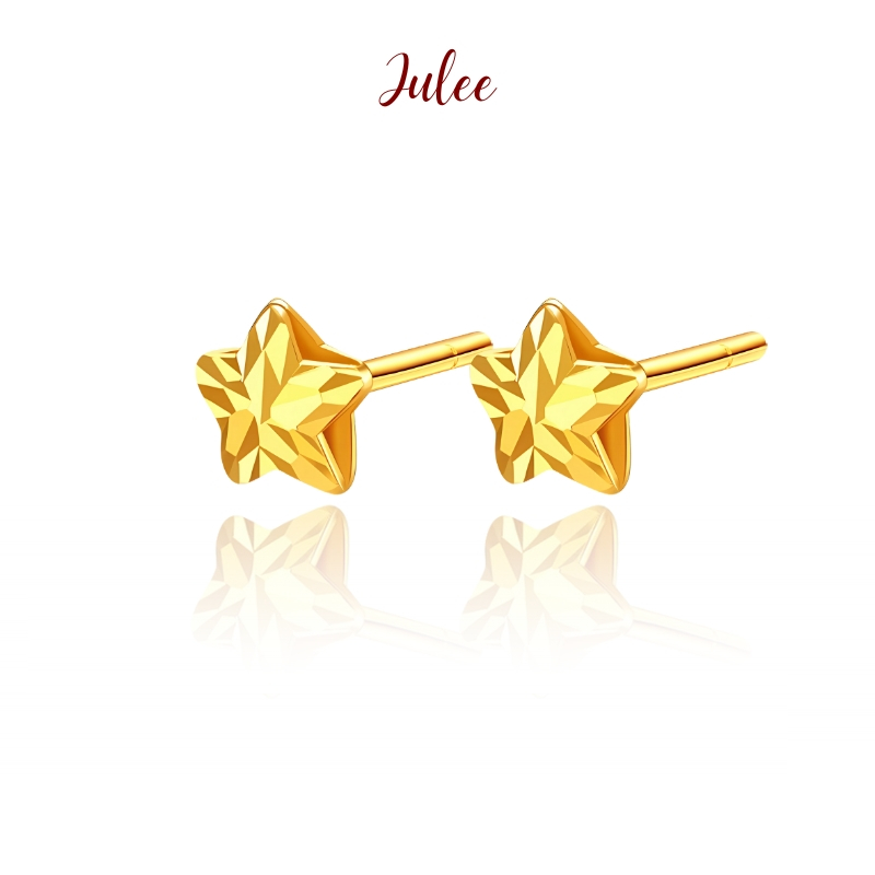 JULEE [18K/750 Emas] Anting-anting Bintang Emas 18K | Anting-anting Bintang klasik dan elegan | Anti