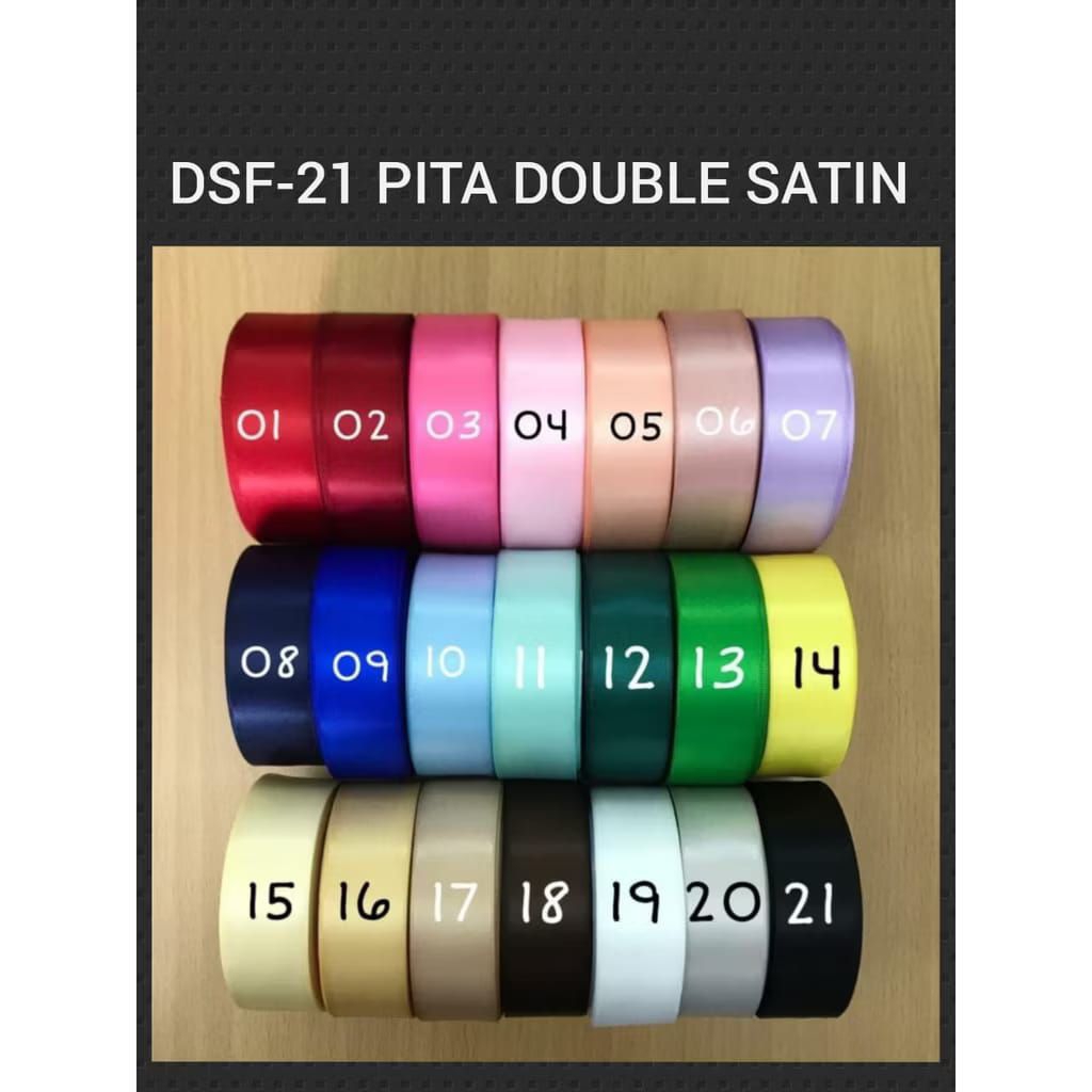 

20 YARD - 100 YARD | SIZE 1.6 CM PITA DOUBLE SATIN DSF