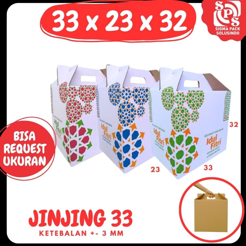 

Kardus Jinjing 33x23x32 Dus Parcel Box Parcel Box jinjing Lebaran kardus Parsel idul Fitri