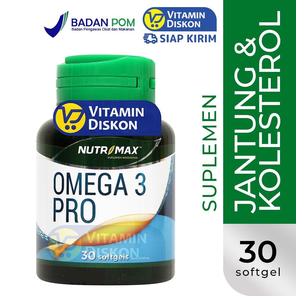 NUTRIMAX OMEGA 3 PRO 30 SOFTGELS | Suplemen Minyak Ikan, Omega 3, DHA, EPA, Kesehatan Jantung dan Ko