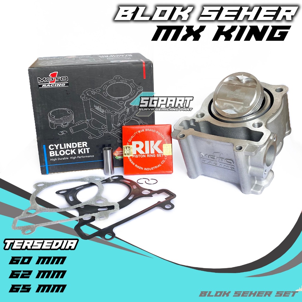 Blok Boring Cyilinder MOTO 1 MX KING 60 62 63 65 VIXION R15 V2 MX 135 XABRE  MOTO1 RACING