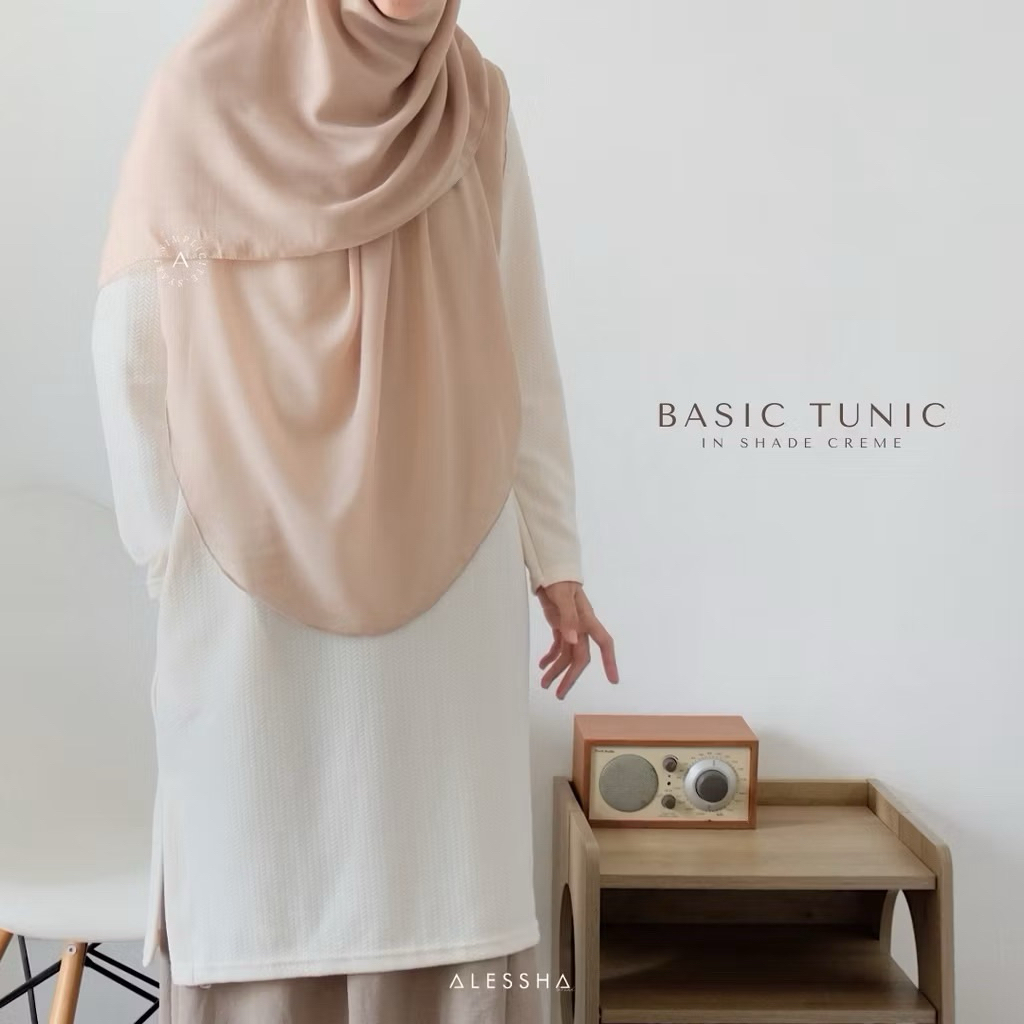 PRELOVED alessha. id ALESSHA LONG TUNIC WAFFLE SERIES BASIC STRIPE