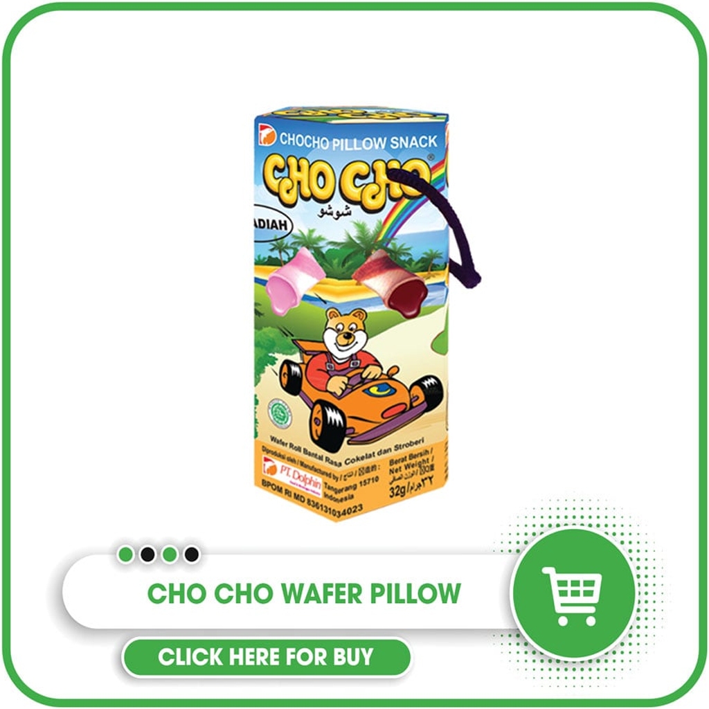 

DOLPHIN Cho Cho Pillow 1 Tray (Isi 6pcs) - Chocolate Strawberry