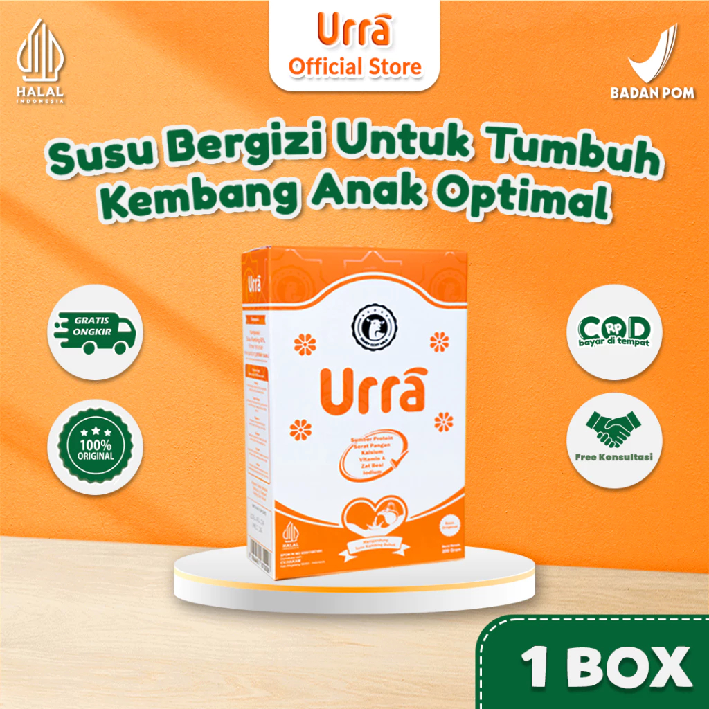 

URRA Susu Kambing Saanen Penambah Berat Badan Anak & Tinggi Badan Anak
