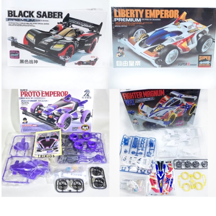 Rep. Tamiya Mini 4WD Merk Ruize Seri Chasis Super 2 SXX TZ TZX-Tamiya Murah Merk Ruize