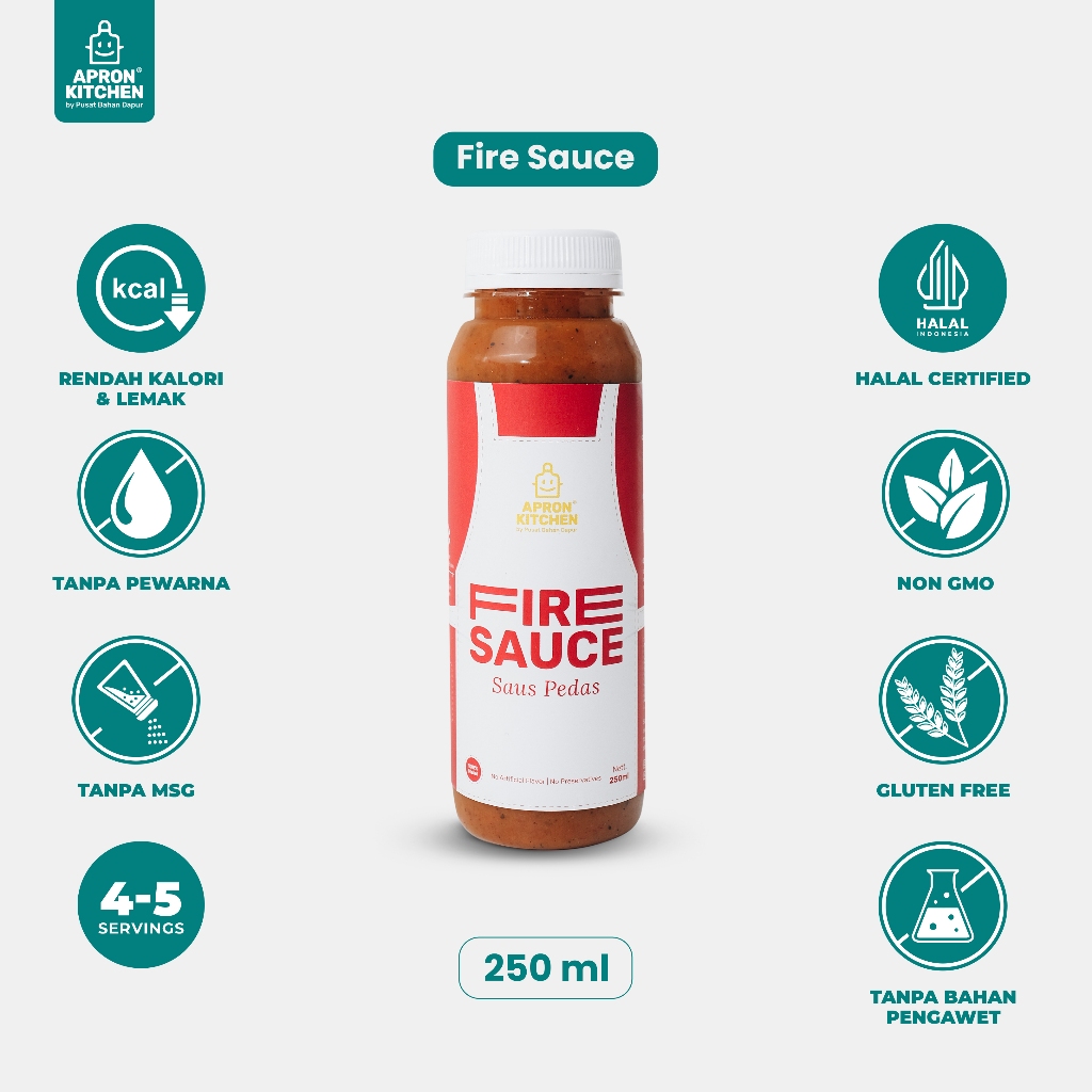 

Apron Kitchen Saus Pedas Chilli Fire Bumbu Masak 250ML