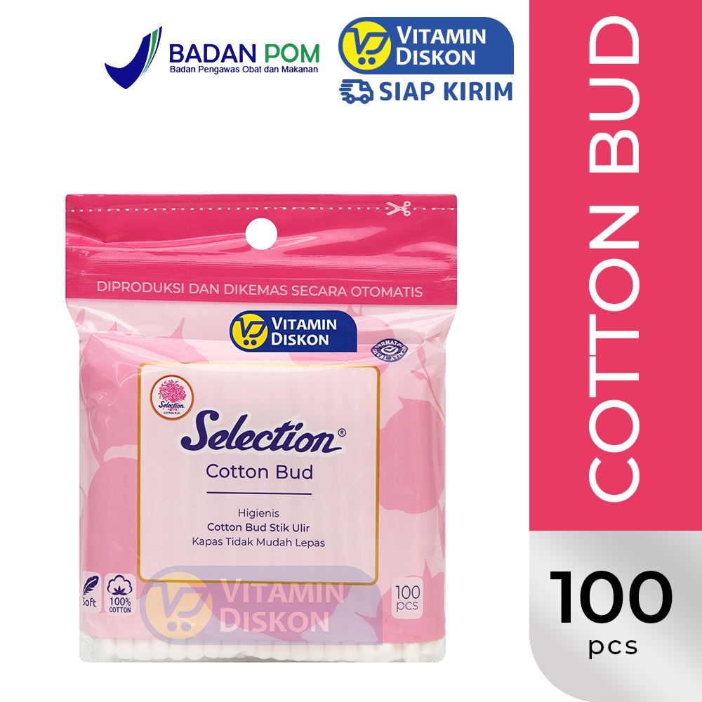 SELECTION COTTON BUD ZIPLOCK 100 PCS