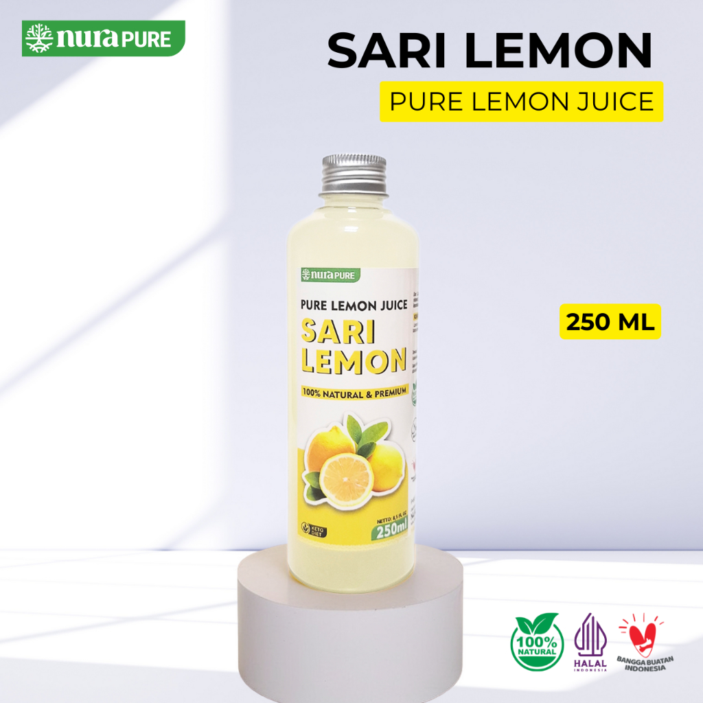 

NuraPure Sari Lemon Murni Asli 100% / Pure Lemon Juice 250ml - Diet Detox