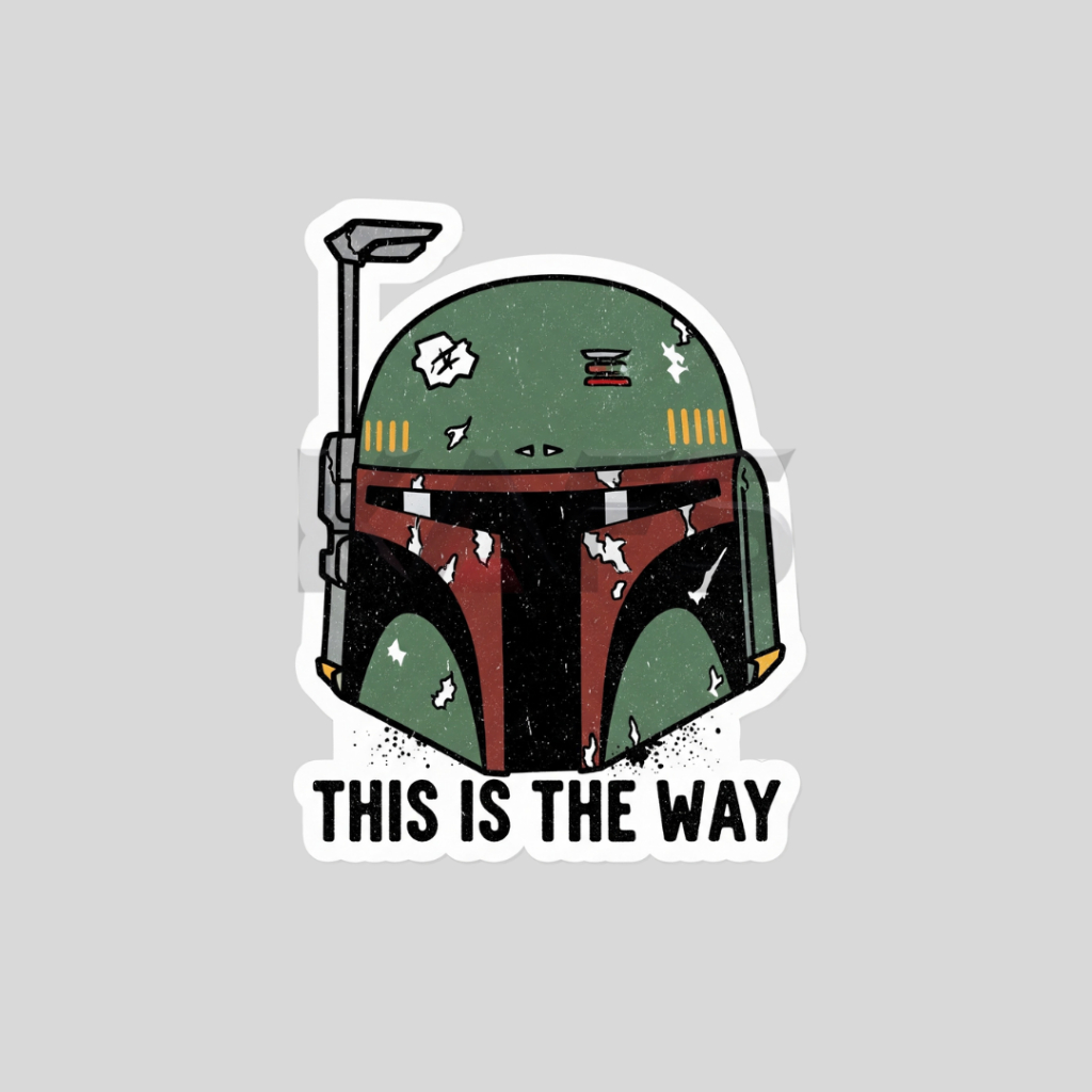 

Stiker Glossy Star Wars Boba Fett Keren Anti Air Laptop Gitar Helm