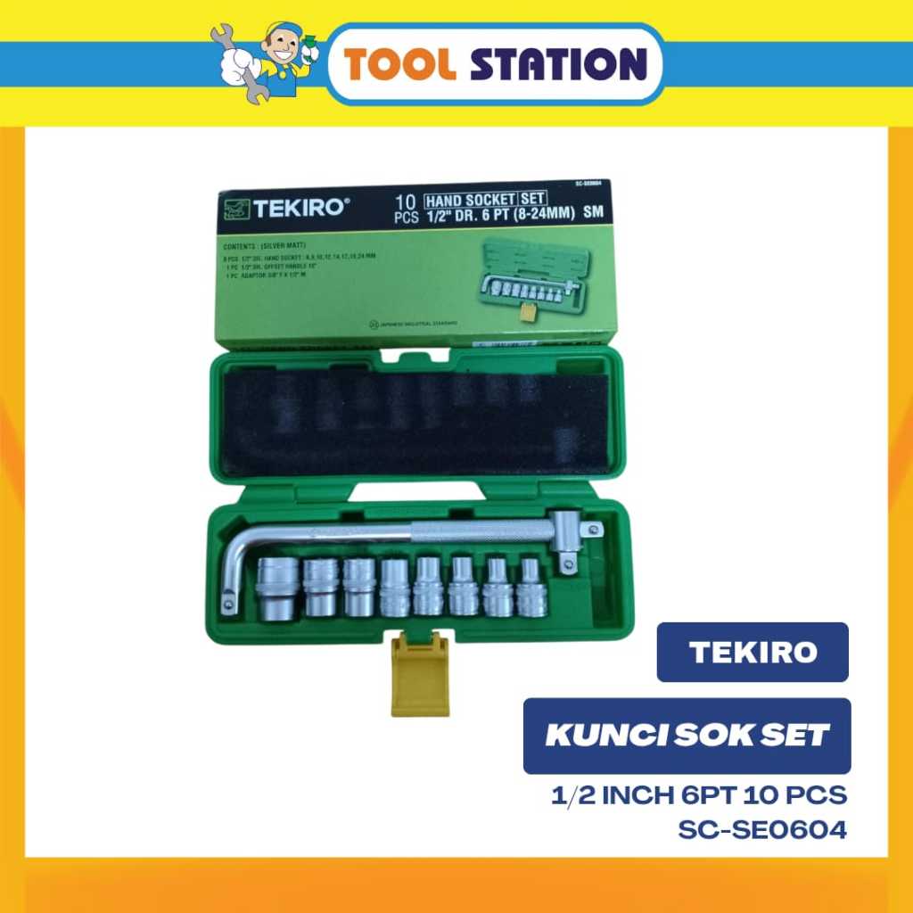 TEKIRO 1/2'' KUNCI SOK SET 6PT 10PCS SC-SE0604