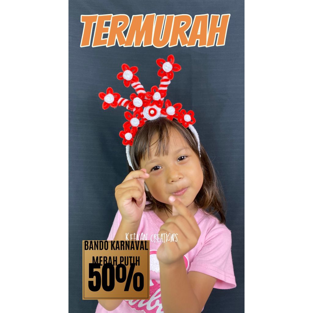 Bando karnaval Merah Putih 17 agustus hiasan kepala