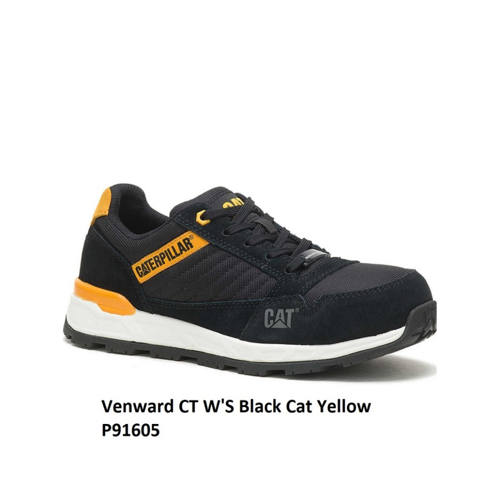 Sepatu Safety Wanita Caterpillar Original Venward CT W'S Black/Cat Yellow