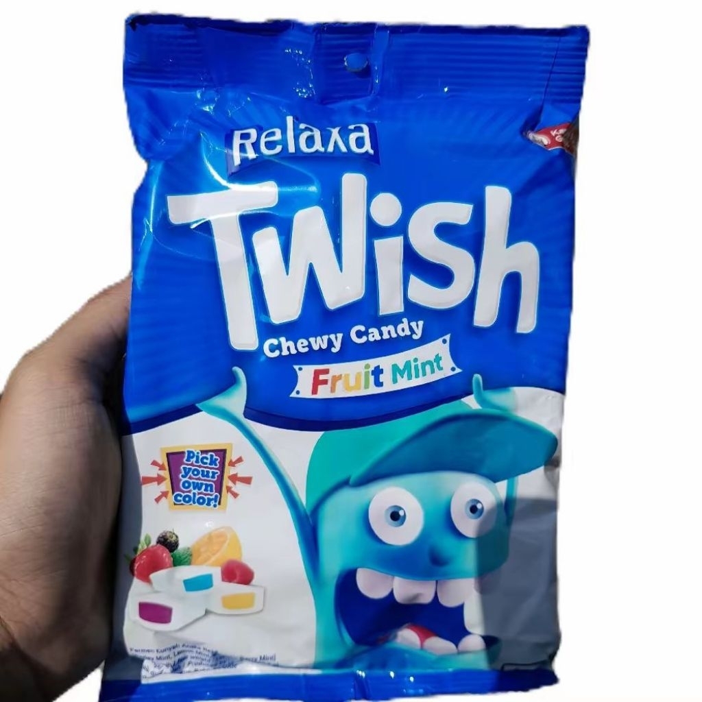 

RELAXA TWISH CHEWY CANDY FRUIT MINT BAG NETTO 115 GR