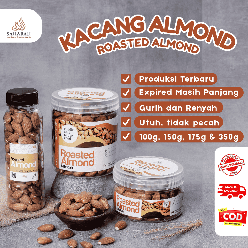

Kacang Almond Panggang Kupas Premium Roasted Almond Original Natural Cemilan Sehat Oleh Oleh Haji Umrah
