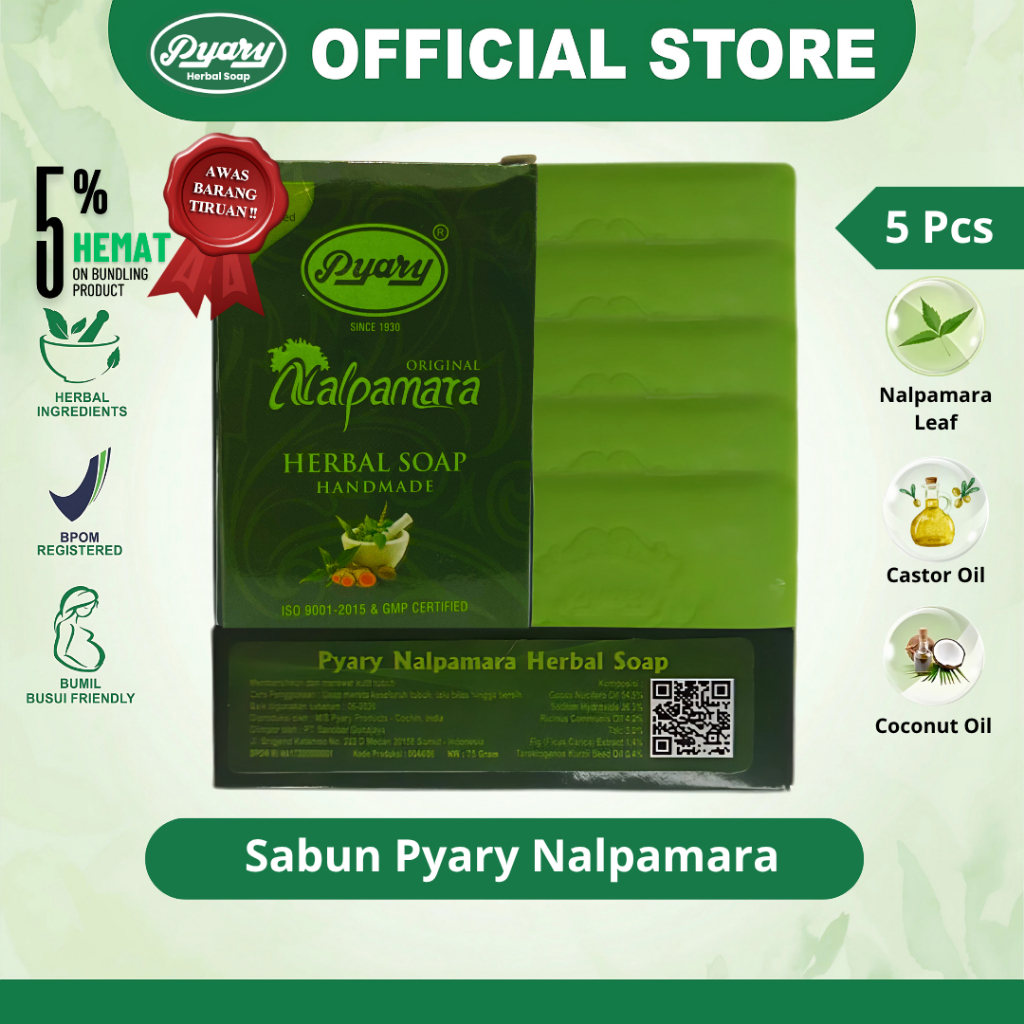 PYARY 5 Pcs Sabun Nalpamara Original BPOM - Paket Hemat