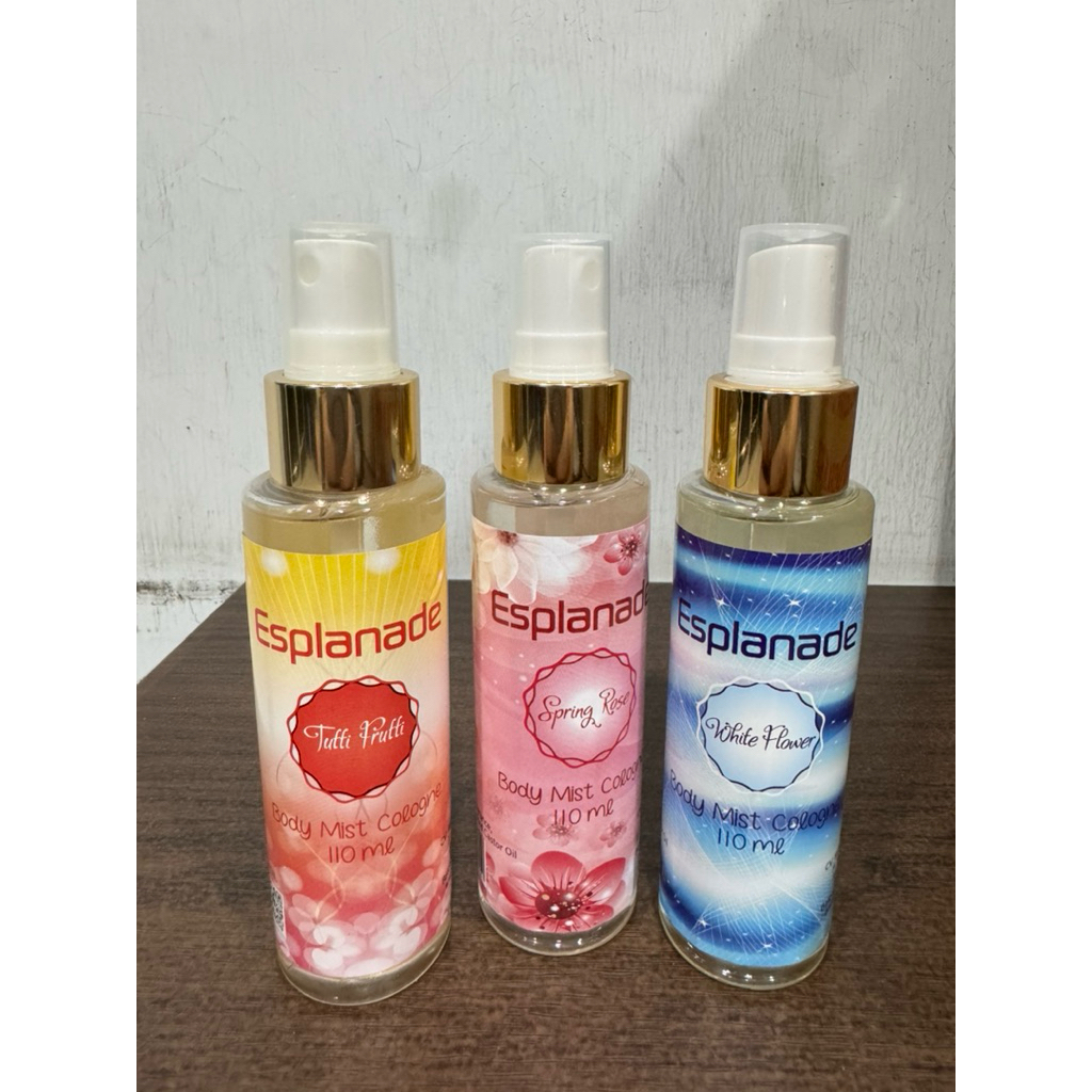 ESPLANADE BODY MIST COLOGNE 110ml ( SPRING ROSE, TUFFI FRUTTI, WHITE FLOWER )