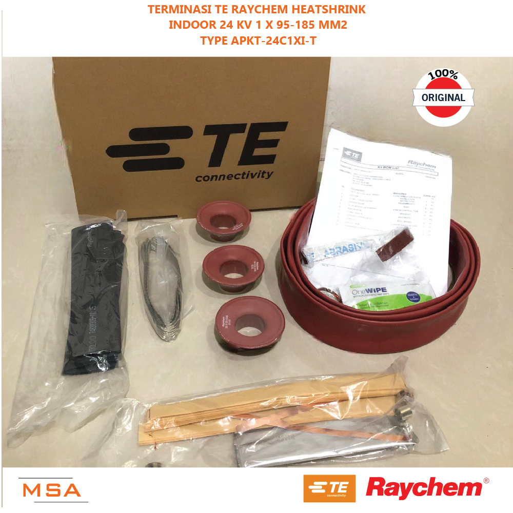 APKT-24C1XI-T // Terminasi TE Raychem Heatshrink 24 kV Indoor 1 X 95-185 mm2